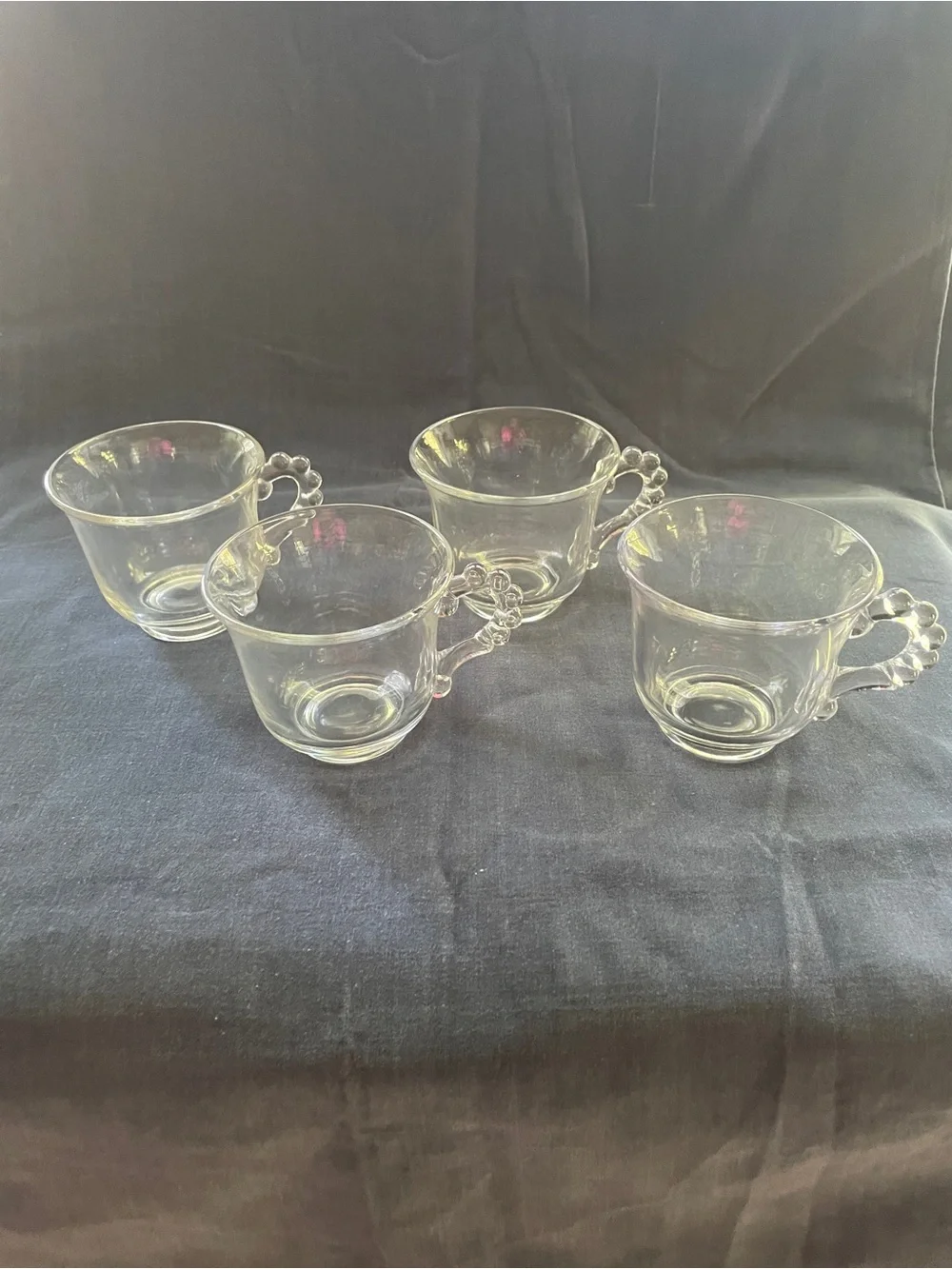 Imperial Glass Candlewick Punch Cups-Set of 4
